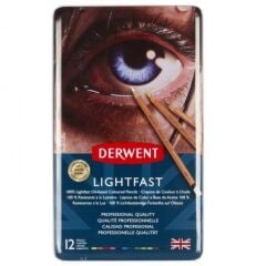 Derwent Lightfast Profesyonel Kuru Boya Kalem Seti 12'li Teneke Kutu