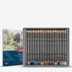 Derwent Graphitint Sulandırılabilen Renkli Grafit Kalem Set 24'lü Teneke Kutu