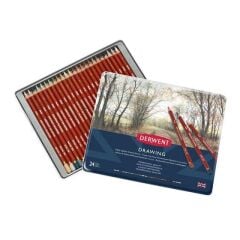 Derwent Drawing Çizim Seti 24'lü Teneke Kutu