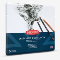 Derwent Sketching Collection Eskiz Set 24'lü Teneke Kutu