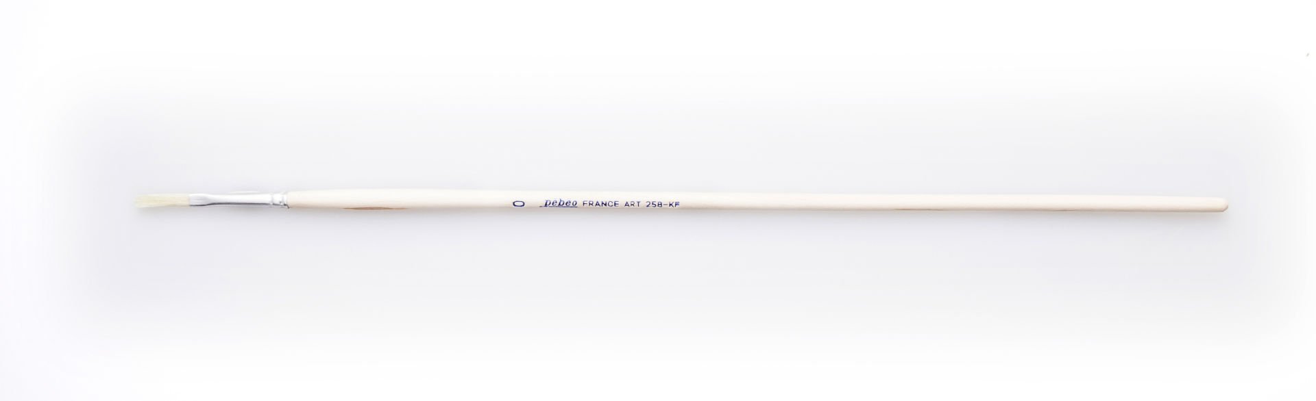 Pebeo 258-KF Sert Doğal Kıl Kedi Dili Fırça  (Uzun Sap) No. 0