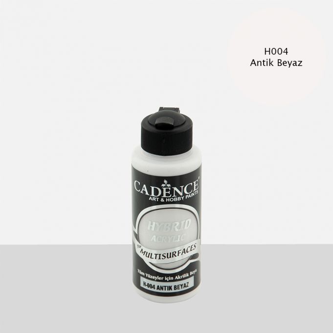 Cadence Hybrid Multisurface Akrilik Boya H-004 Antik Beyaz 120 ml