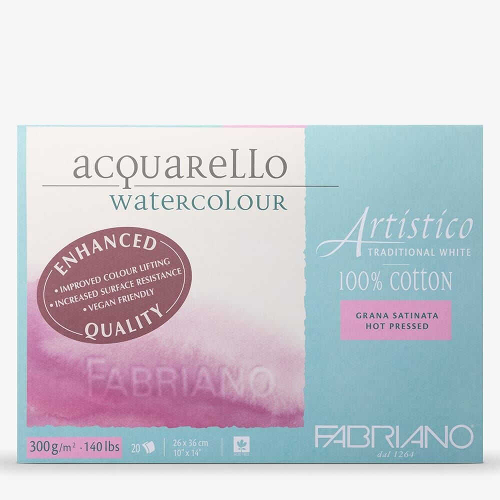 Fabriano Artistico Traditional White Suluboya Blok 300 gr. 26x36 cm Hot Pressed