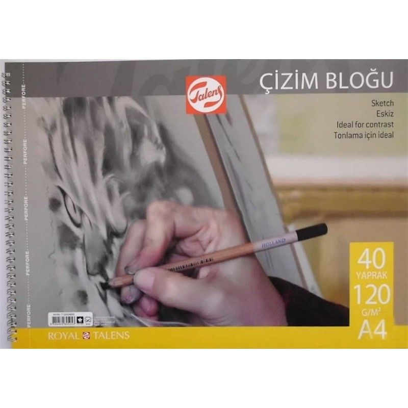 Talens Çizim Bloğu A4 120 gr 40 Yaprak (Spiralli)