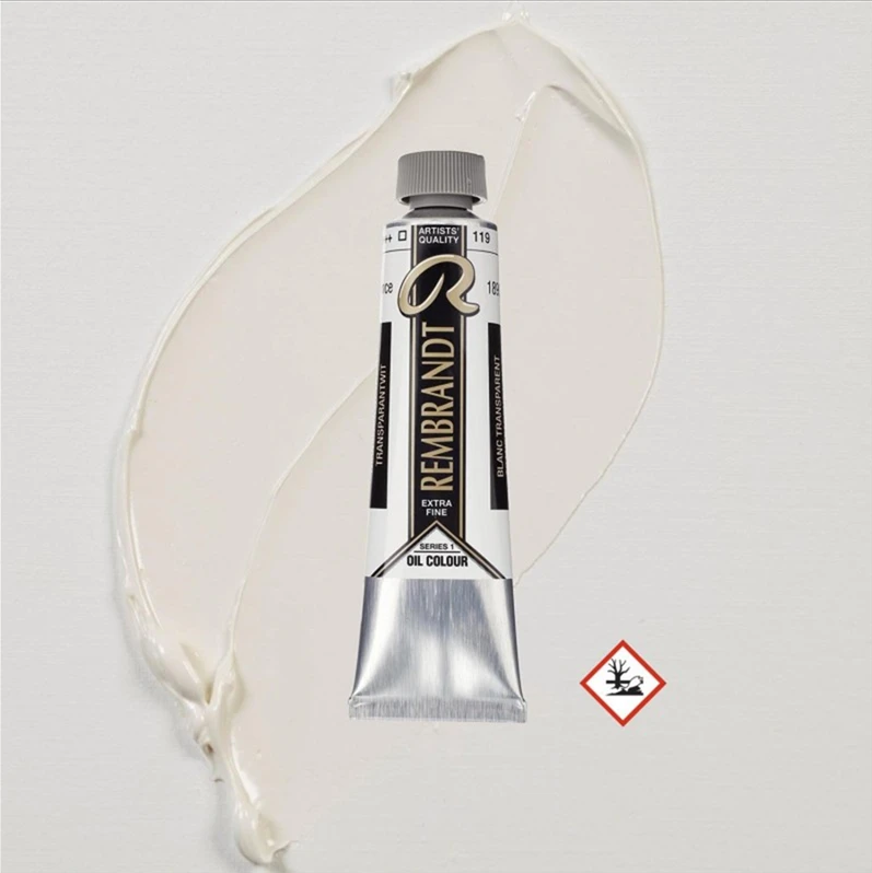 Rembrandt Yağlı Boya 40 ml 119 Transparent White (Safflower Oil)