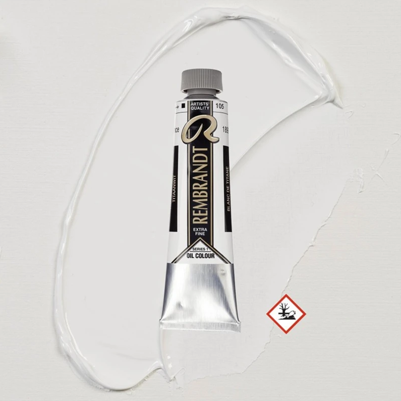 Rembrandt Yağlı Boya 40 ml 105 Titanium White (Safflower Oil)