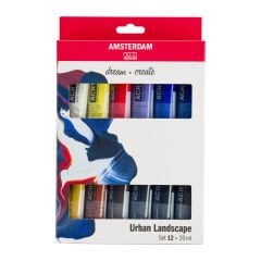 Talens Amsterdam Akrilik Boya 12 Renk x 20 ml Set Urban Landscape
