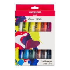 Talens Amsterdam Akrilik Boya 12 Renk x 20 ml Set Landscape
