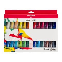 Talens Amsterdam Akrilik Boya 24 Renk x 20 ml Set General Selection