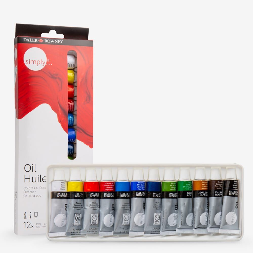 Daler Rowney Simply Yağlı Boya Seti 12 Renk x 12 ml