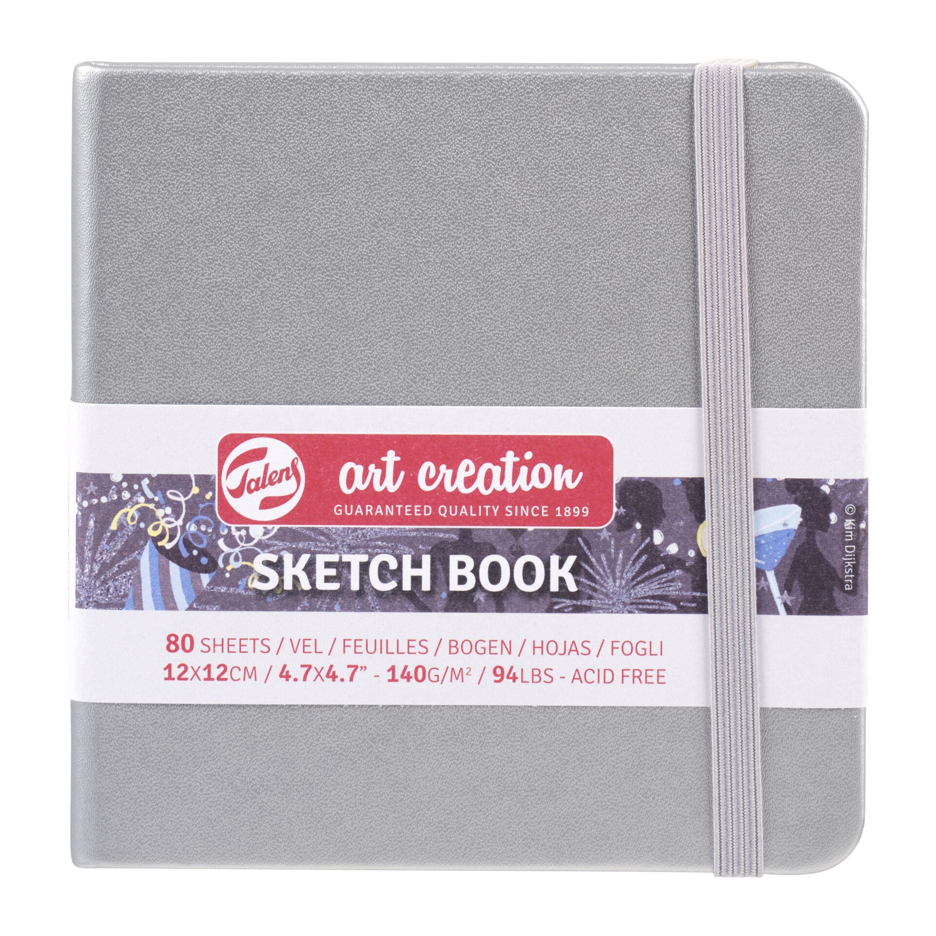 Talens Art Creation Sketch Book 140 Gr 80 Yaprak Shiny Silver 12x12