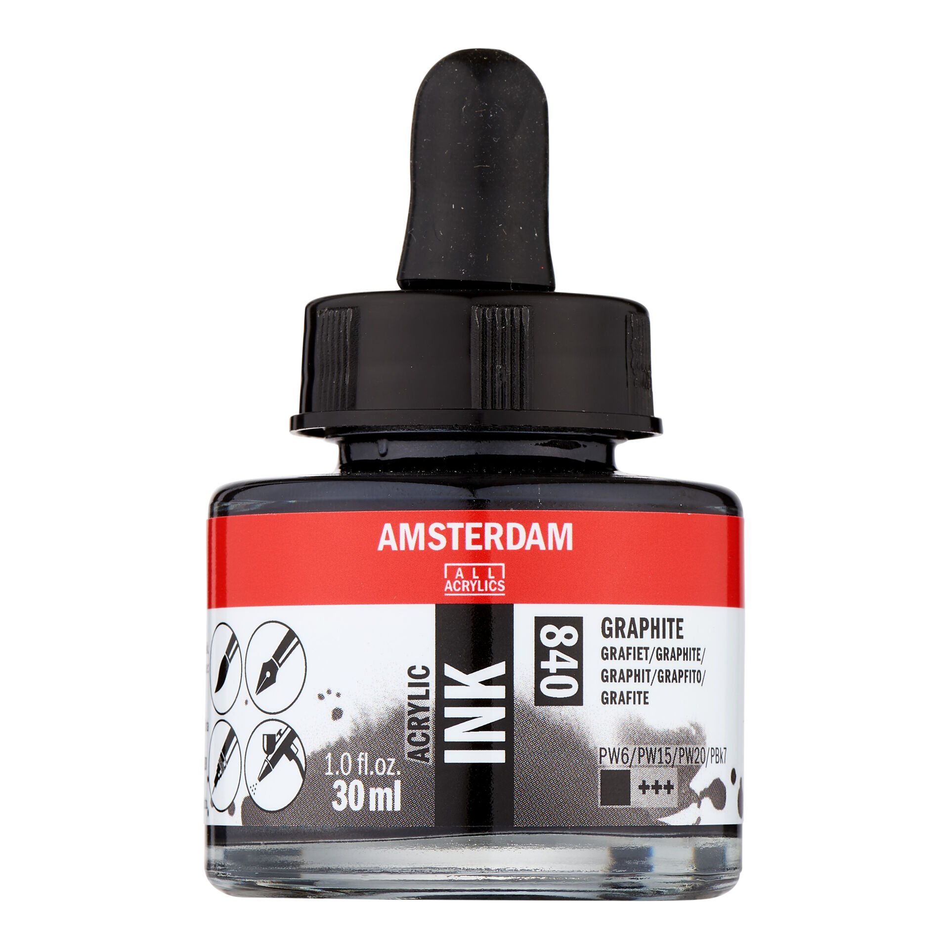 Amsterdam Sıvı Akrilik Mürekkep 30 ml Graphite 840