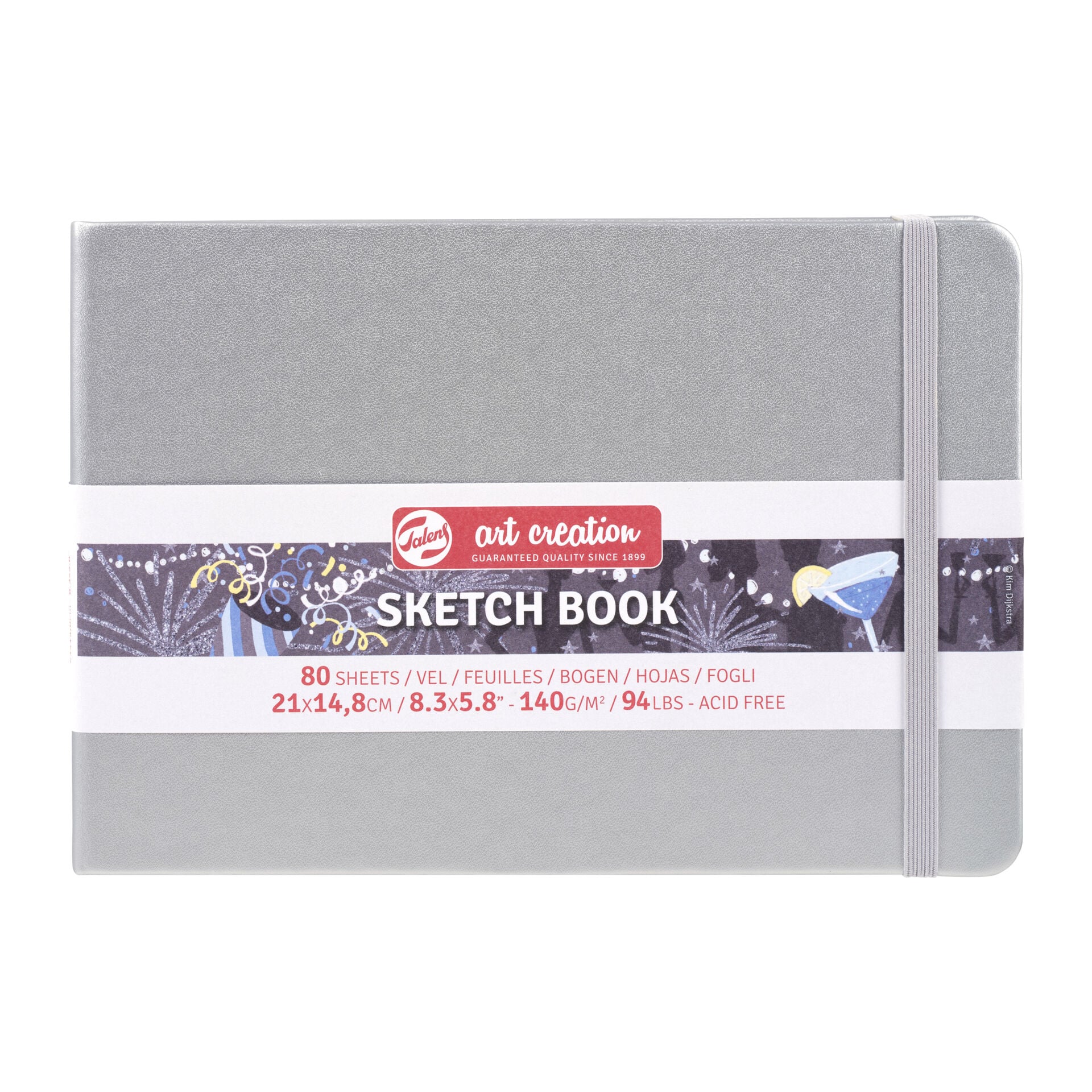 Talens Art Creation Sketch Book 140 Gr 80 Yaprak Shiny Silver 14.8x21 cm