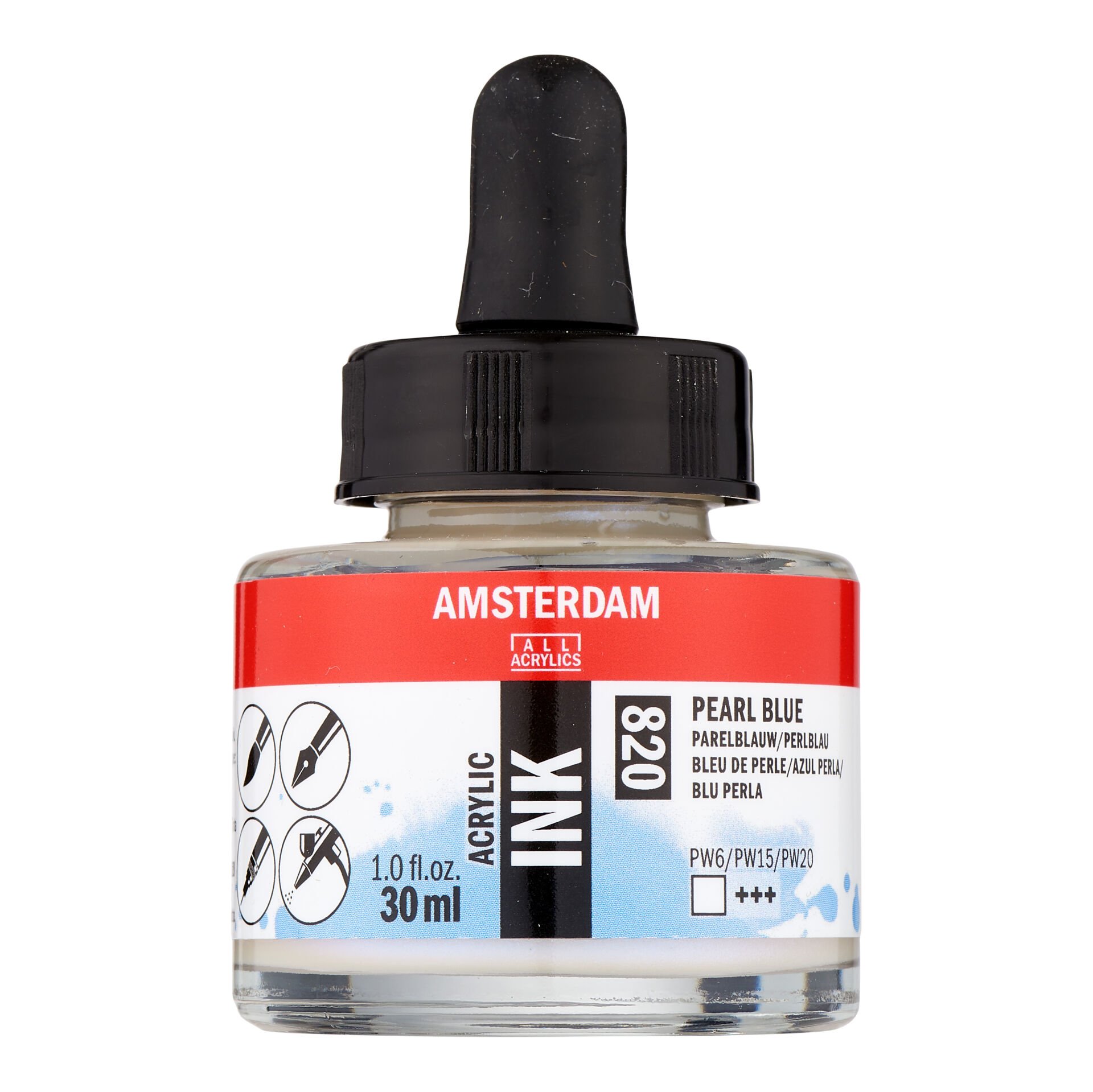Amsterdam Sıvı Akrilik Mürekkep 30 ml Pearl Blue 820