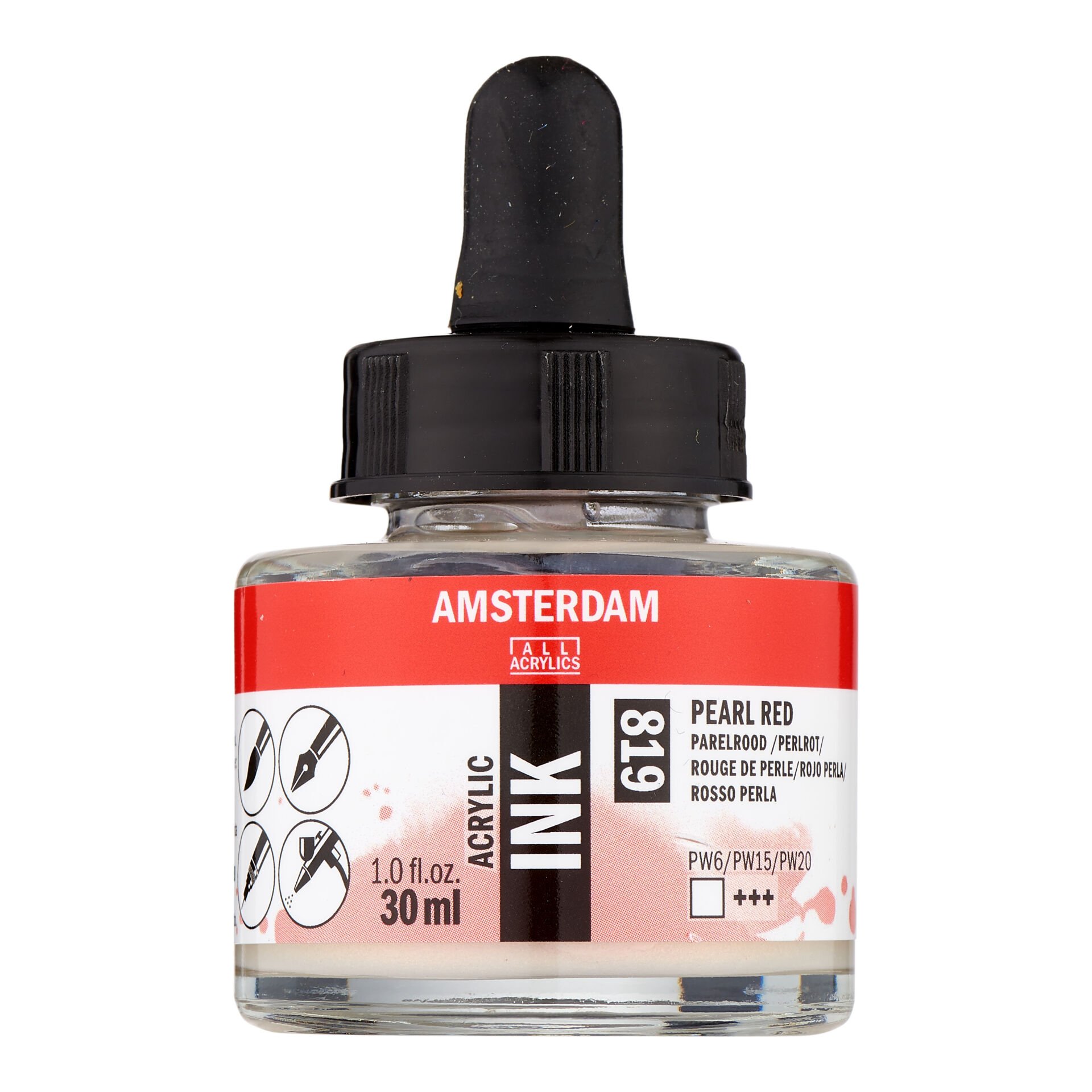 Amsterdam Sıvı Akrilik Mürekkep 30 ml Pearl Red 819