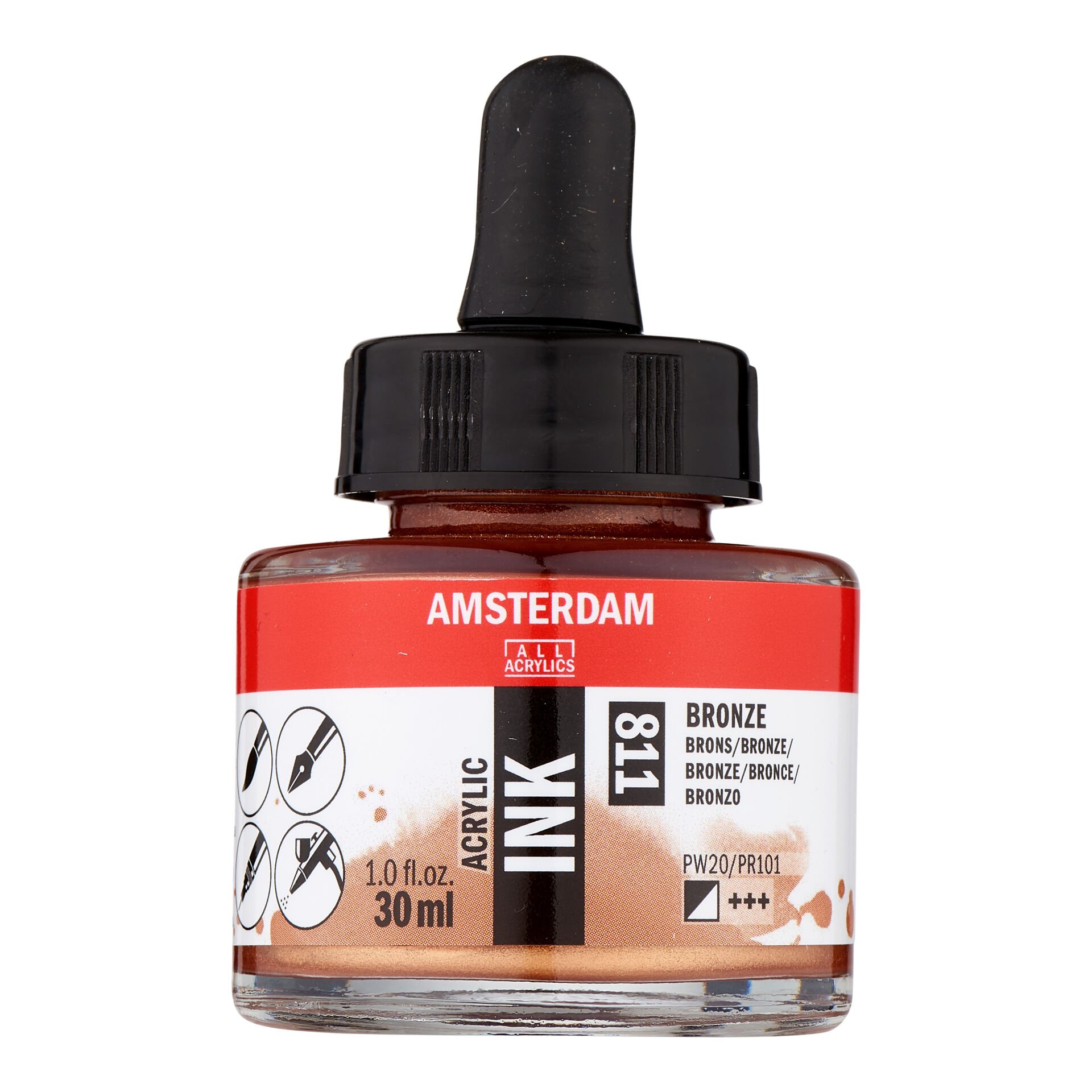 Amsterdam Sıvı Akrilik Mürekkep 30 ml Bronze 811