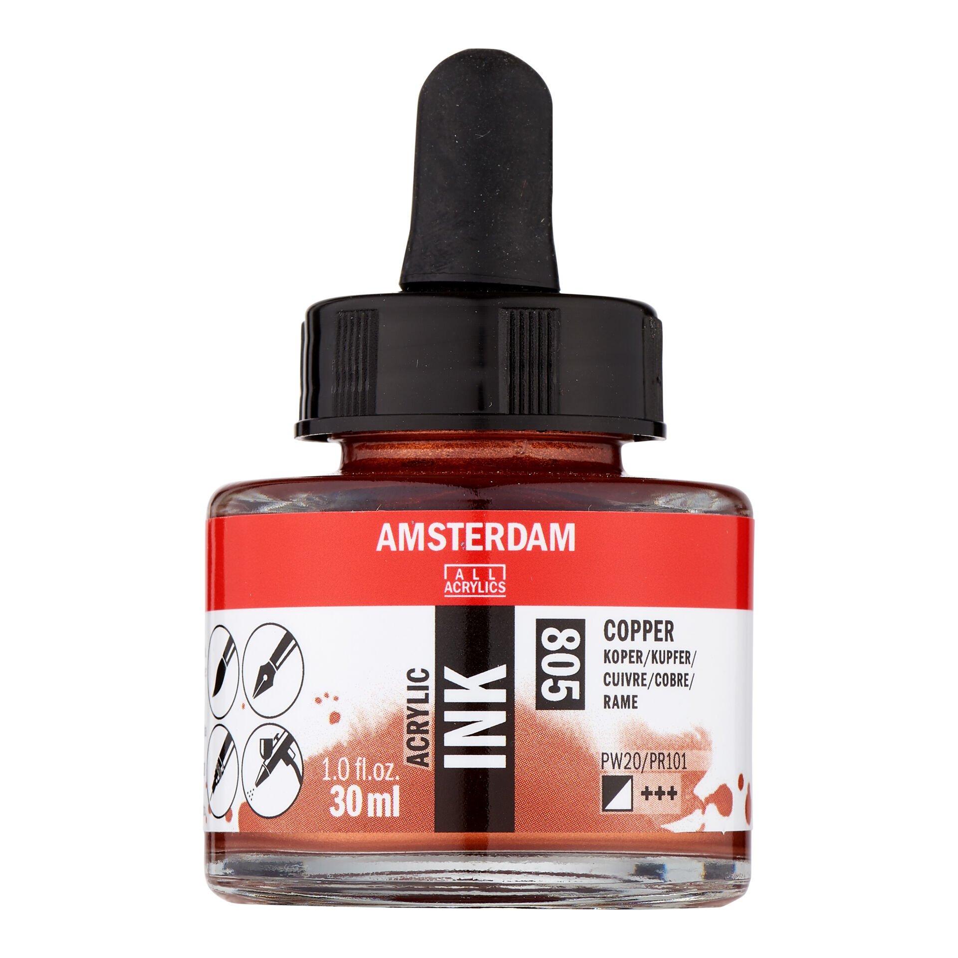 Amsterdam Sıvı Akrilik Mürekkep 30 ml Copper 805