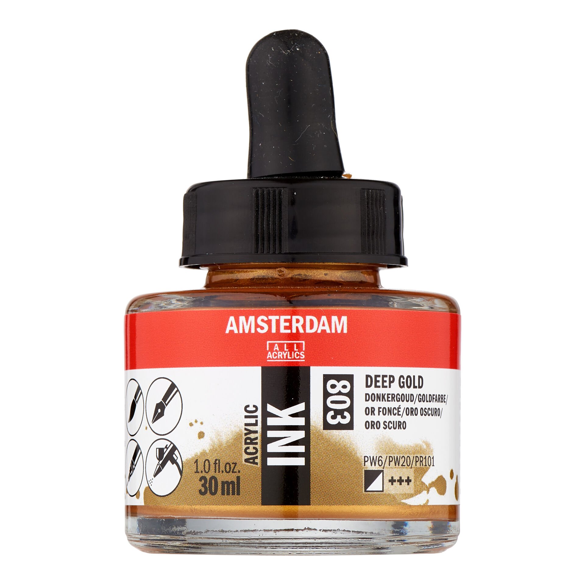 Amsterdam Sıvı Akrilik Mürekkep 30 ml Deep Gold 803