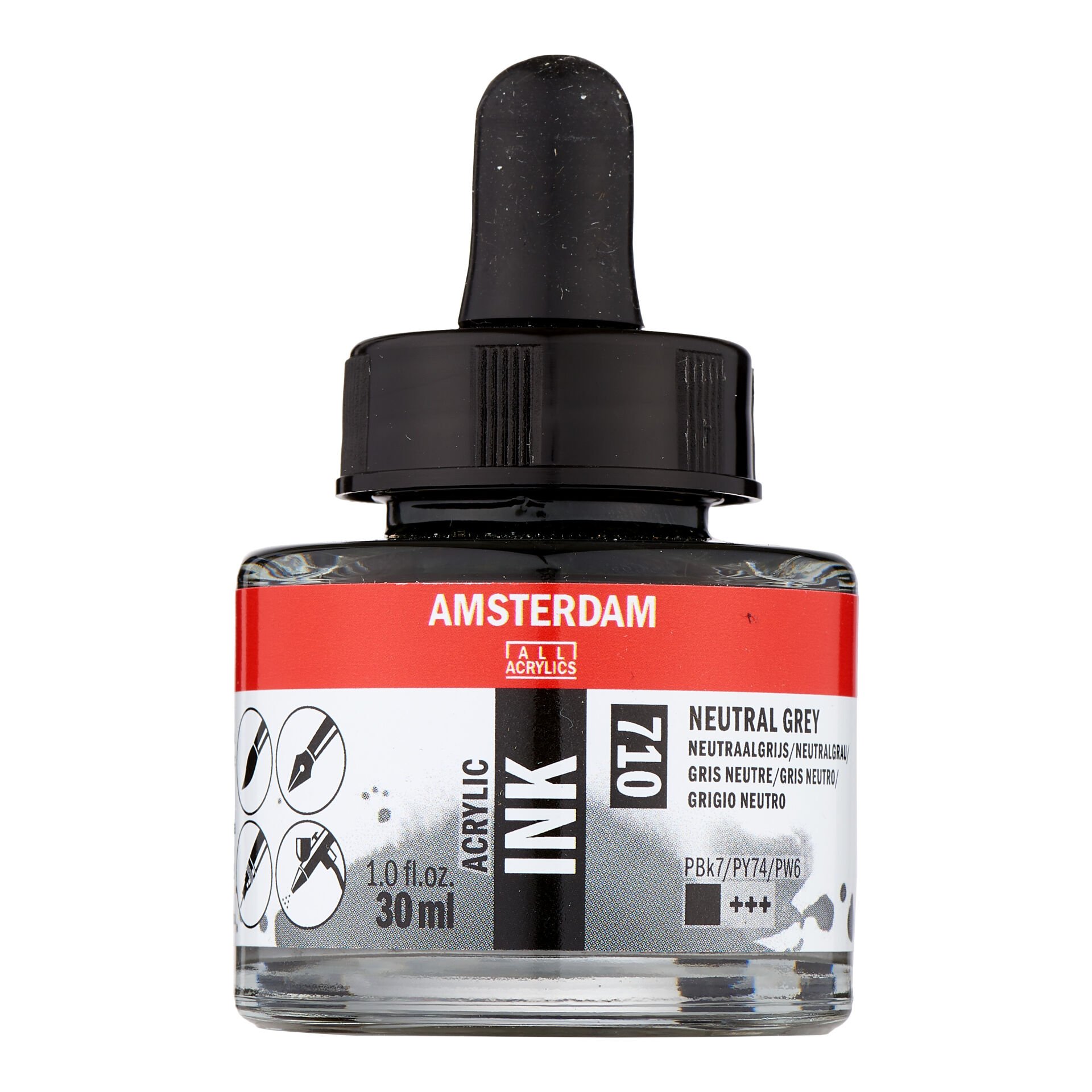 Amsterdam Sıvı Akrilik Mürekkep 30 ml Neutral Grey 710