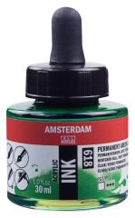 Amsterdam Sıvı Akrilik Mürekkep 30 ml Permanent Green Light 618