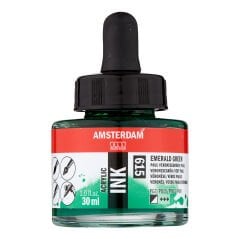Amsterdam Sıvı Akrilik Mürekkep 30 ml Emerald Green 615