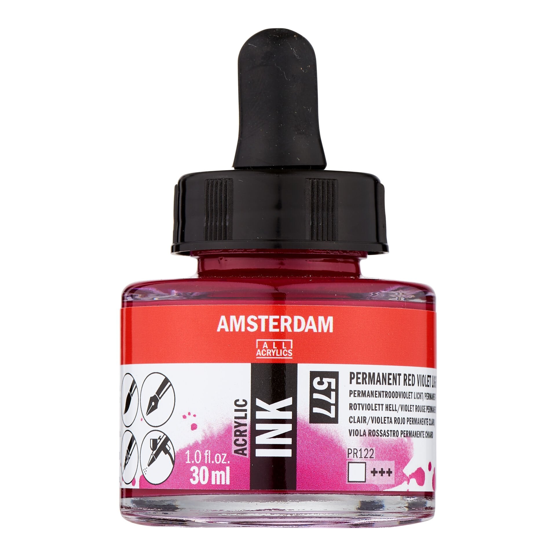 Amsterdam Sıvı Akrilik Mürekkep 30 ml Permanent Red Violet Light 577
