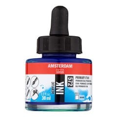 Amsterdam Sıvı Akrilik Mürekkep 30 ml Primary Cyan 572