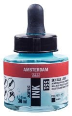 Amsterdam Sıvı Akrilik Mürekkep 30 ml Sky Blue Light 551