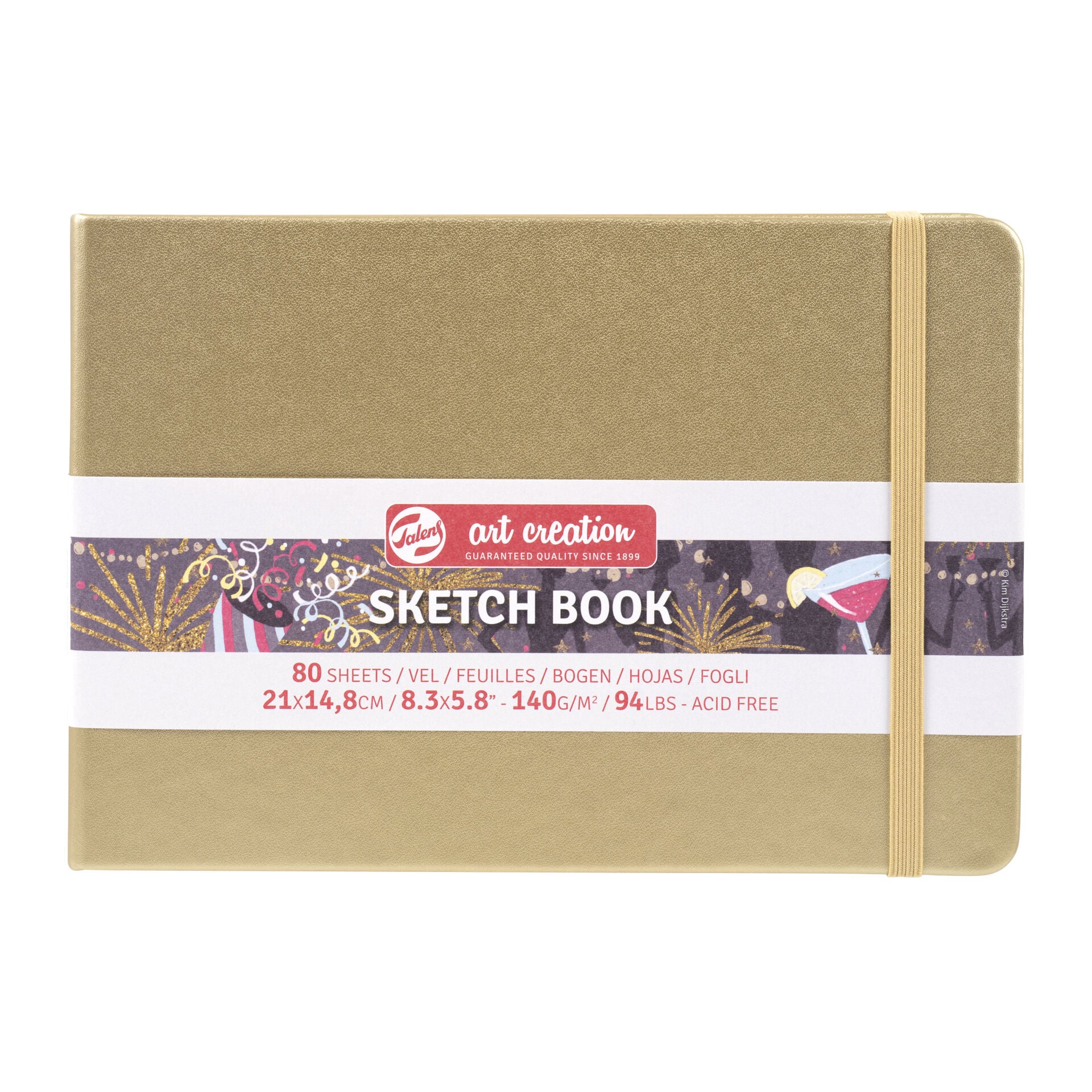 Talens Art Creation Sketch Book 140 Gr 80 Yaprak White Gold 14.8x21 cm