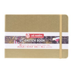 Talens Art Creation Sketch Book 140 Gr 80 Yaprak White Gold 14.8x21 cm