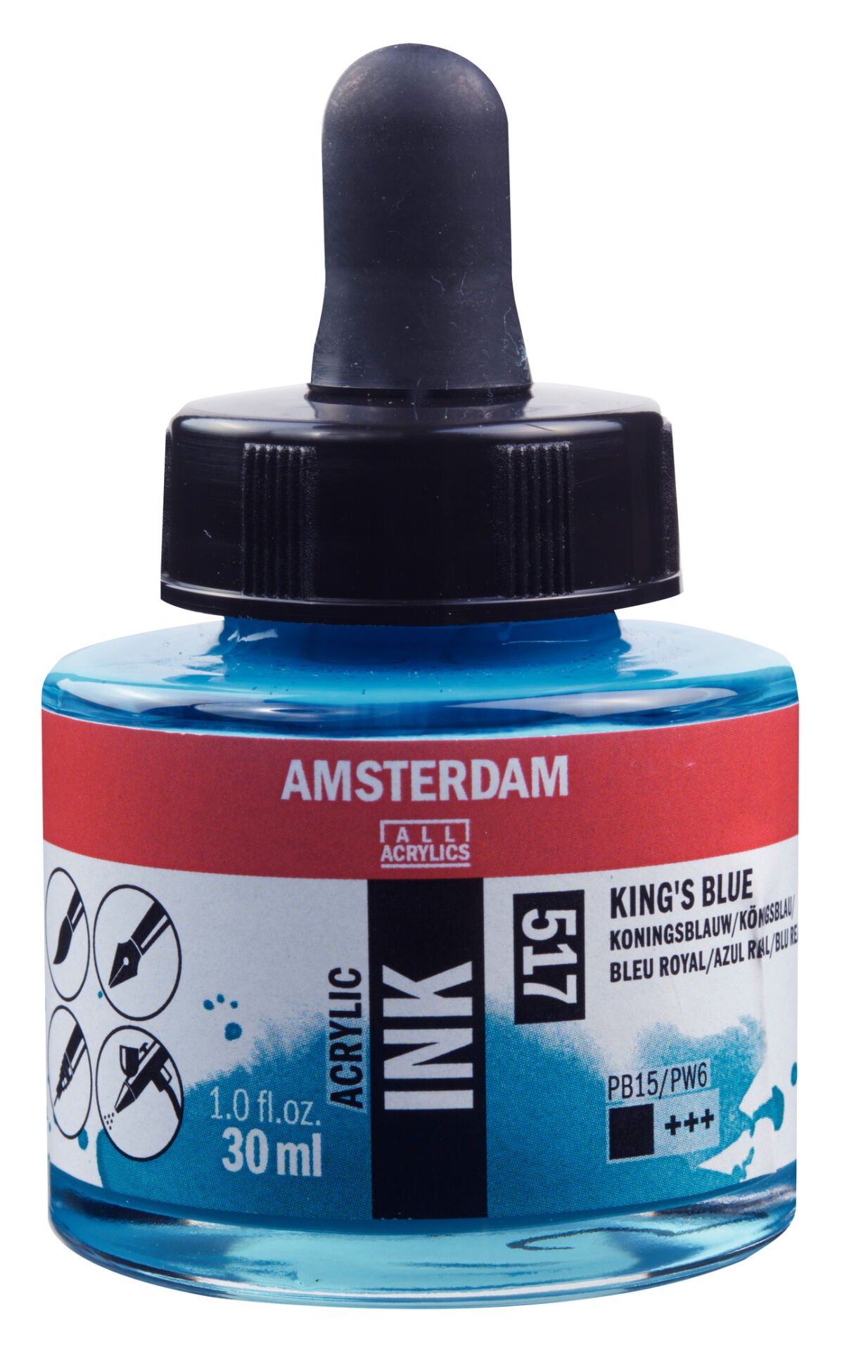 Amsterdam Sıvı Akrilik Mürekkep 30 ml King's Blue 517