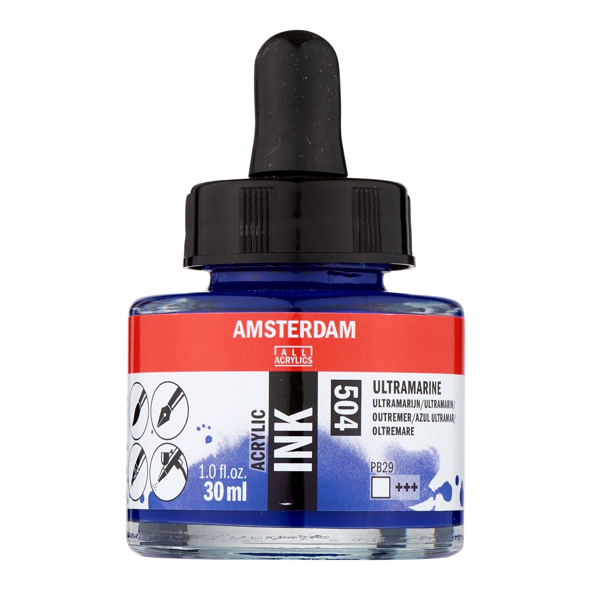 Amsterdam Sıvı Akrilik Mürekkep 30 ml Ultramarine 504