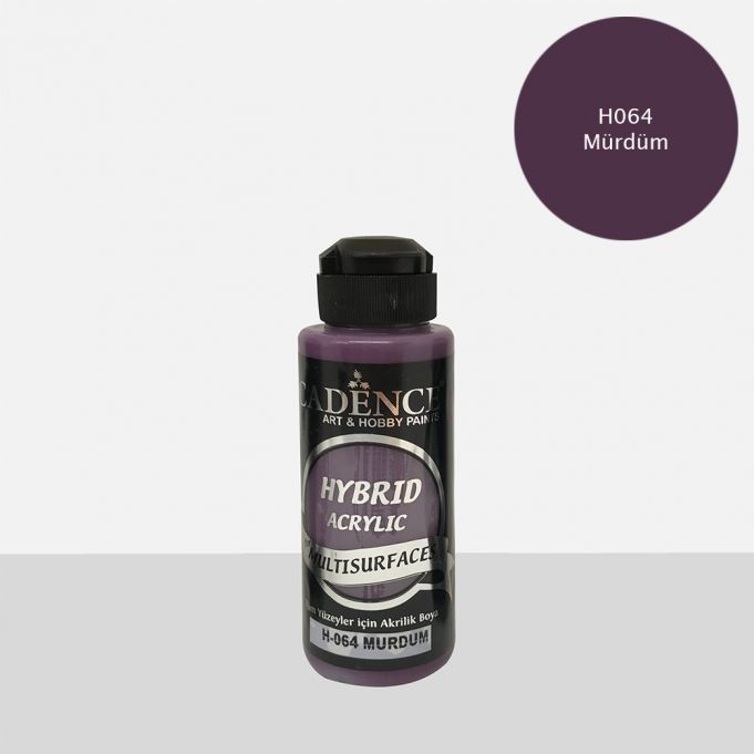 Cadence Hybrid Multisurface Akrilik Boya H-064 Mürdüm 120 ml