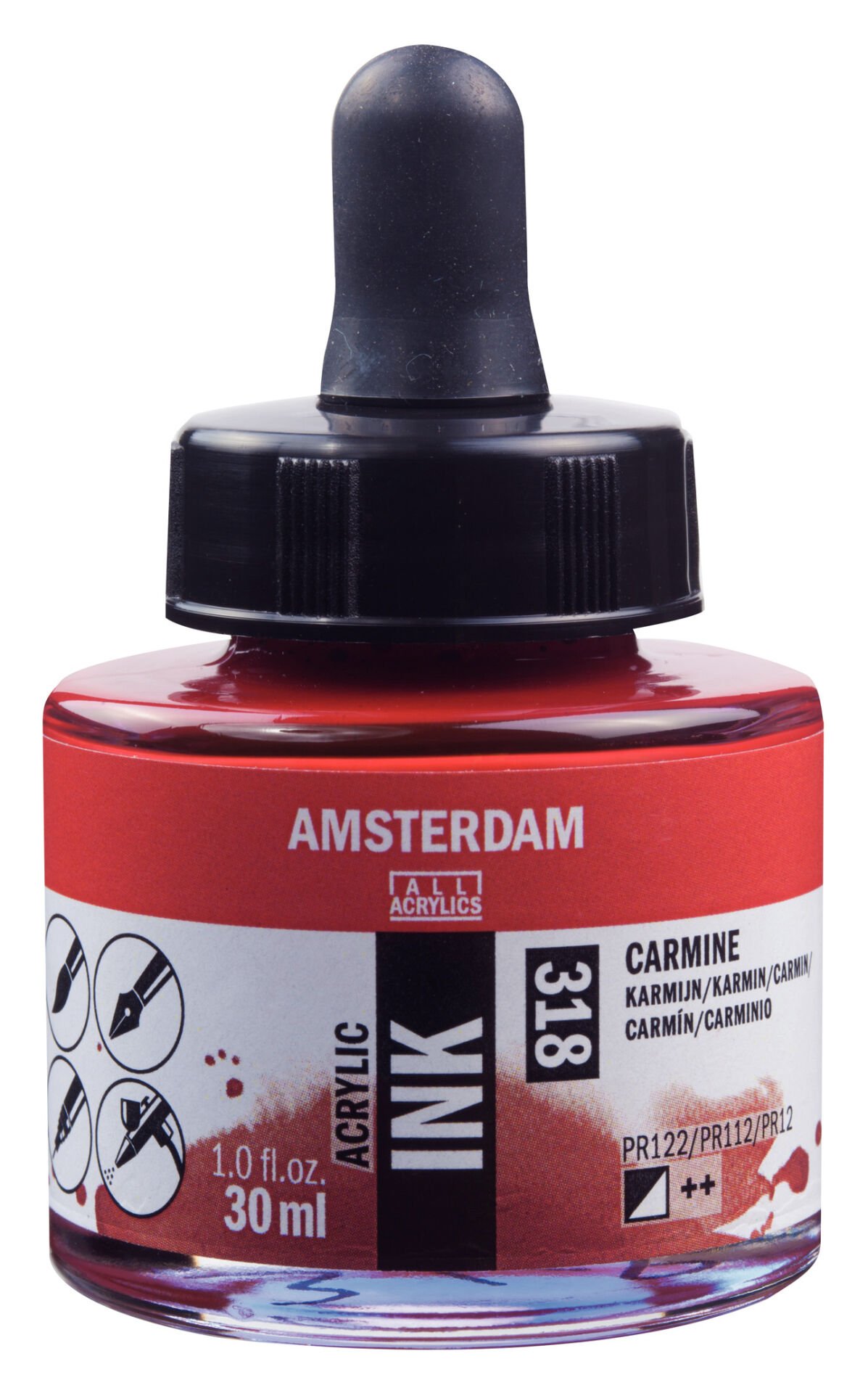 Amsterdam Sıvı Akrilik Mürekkep 30 ml Carmine 318