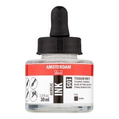 Amsterdam Sıvı Akrilik Mürekkep 30 ml Titanium White 105