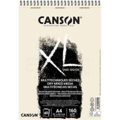 Canson XL Sand Grain Dry Mixed Media Spiralli Blok A4 160 gr 40 Yaprak