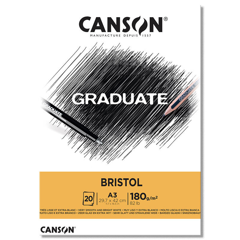Canson Graduate Bristol Blok A3 180 g 20 Yaprak