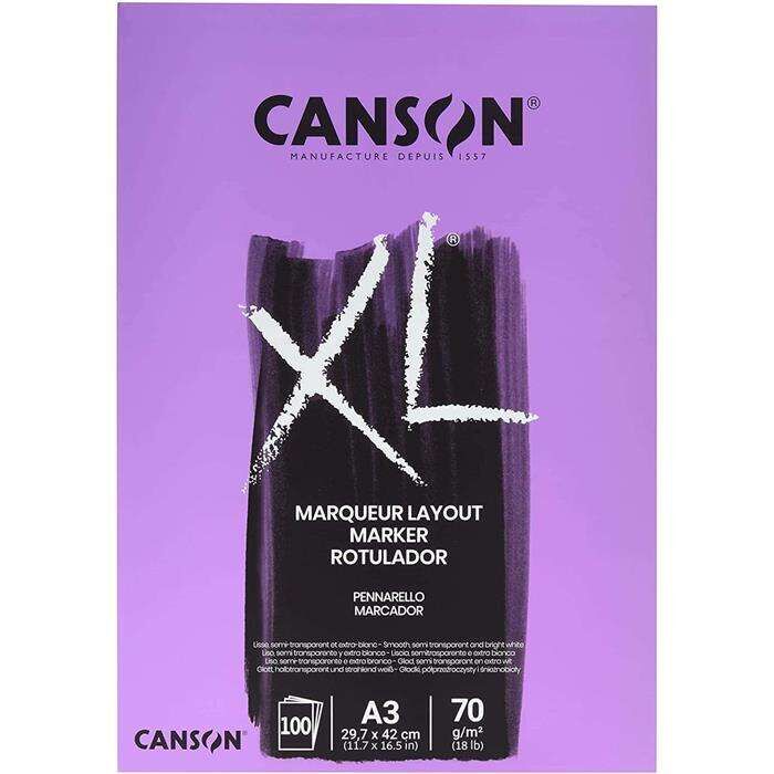 Canson XL Marker Çizim Bloğu A3 70 G 100 Yaprak
