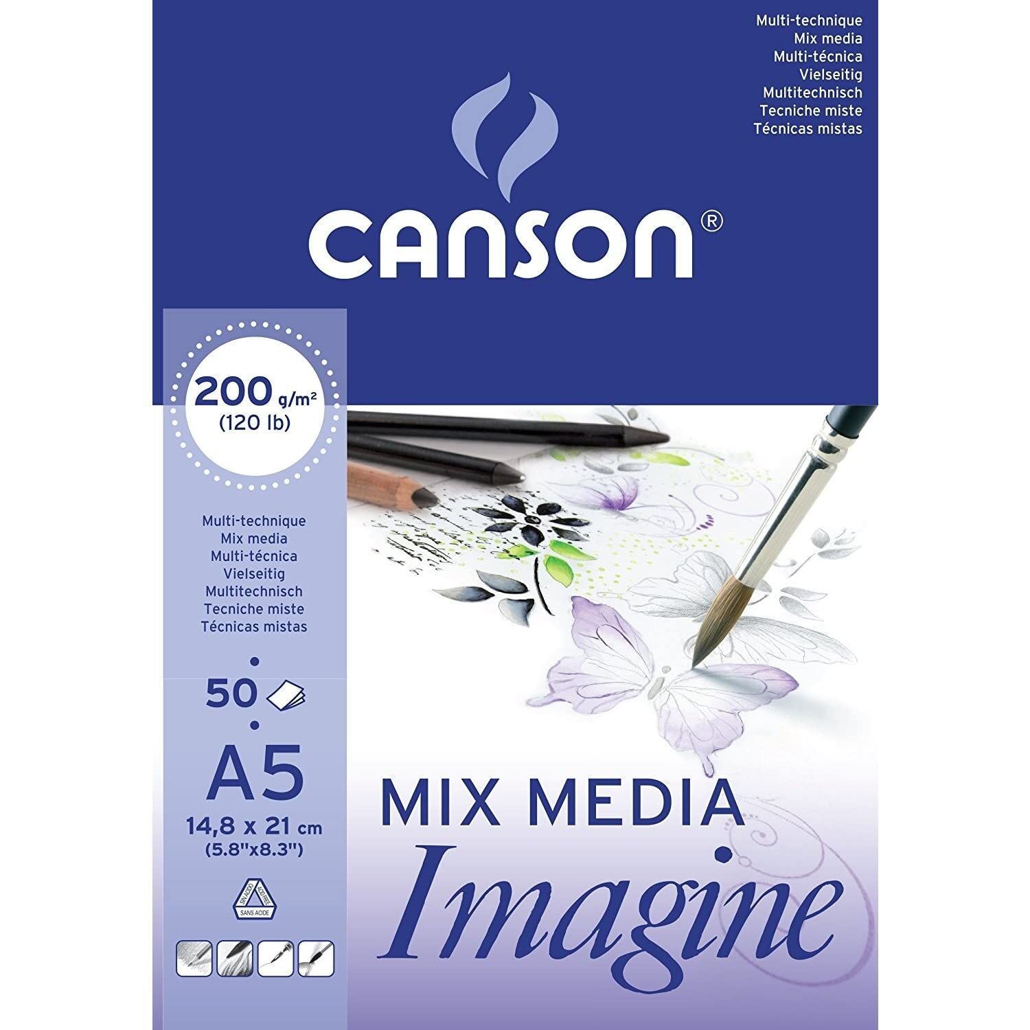 Canson Canimagine Çok Amaçlı Resim Bloğu A5 200 g 50 Yaprak