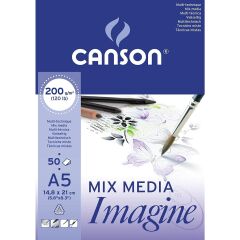 Canson Canimagine Çok Amaçlı Resim Bloğu A5 200 g 50 Yaprak
