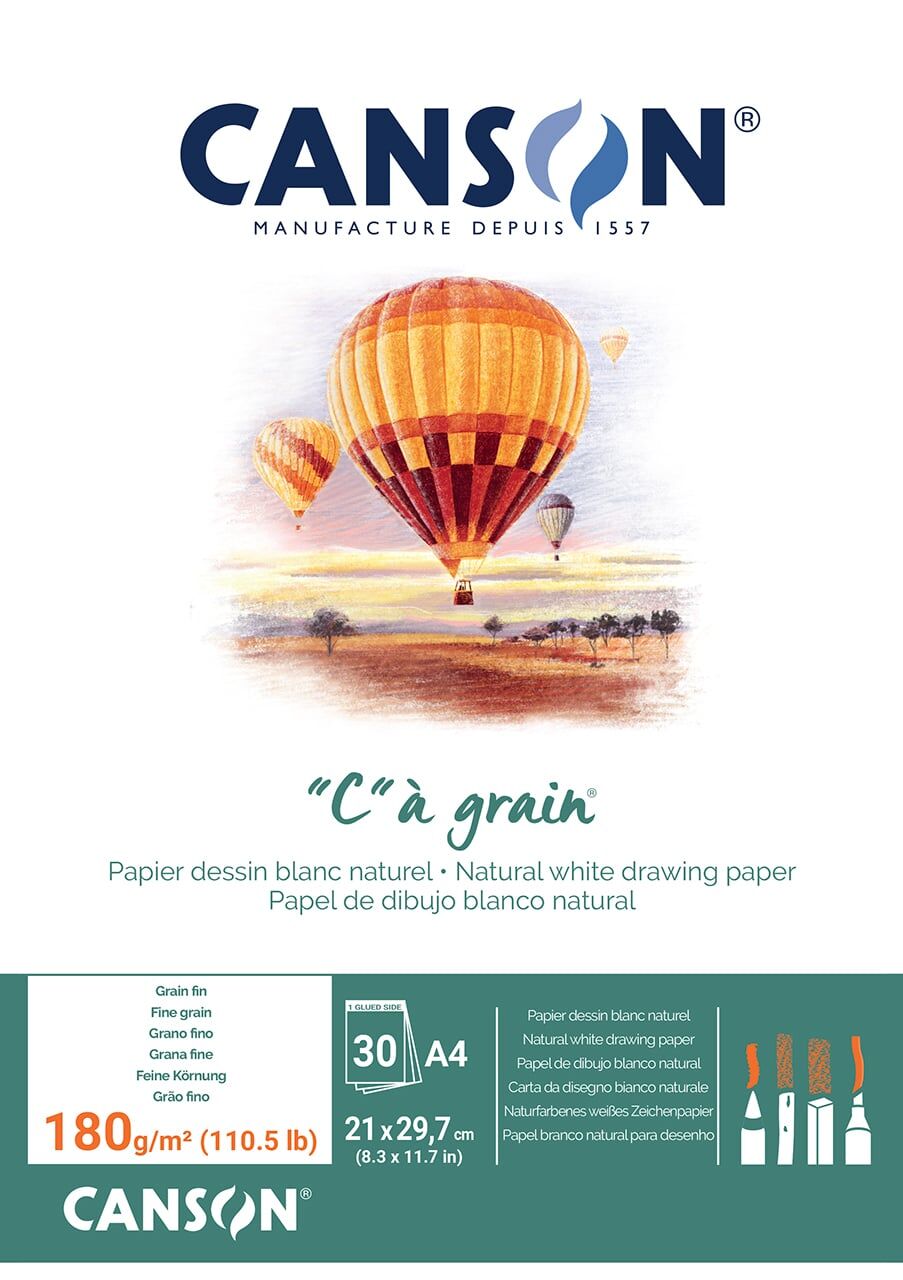 Canson Ca Grain İnce Dokulu Eskiz Çizim Defteri A4 180 g 30 Yaprak