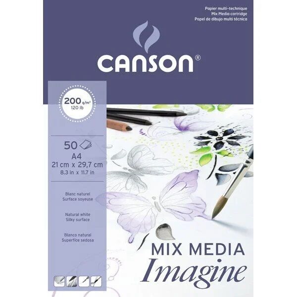 Canson Canimagine Çok Amaçlı Resim Bloğu A4 200 g 50 Yaprak