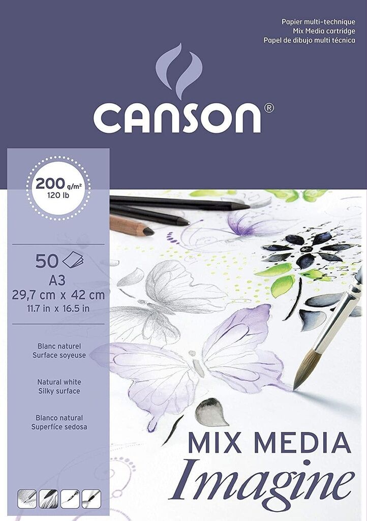Canson Canimagine Çok Amaçlı Resim Bloğu A3 200 g 50 Yaprak