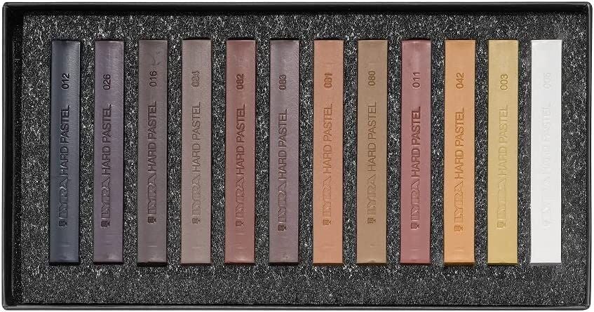 Lyra Polycrayons Soft - Toz Pastel 12 Renk Kahverengi Tonlar