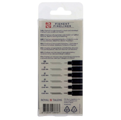 Talens Pigment Fineliner Teknik Çizim Kalemi Seti 6'lı