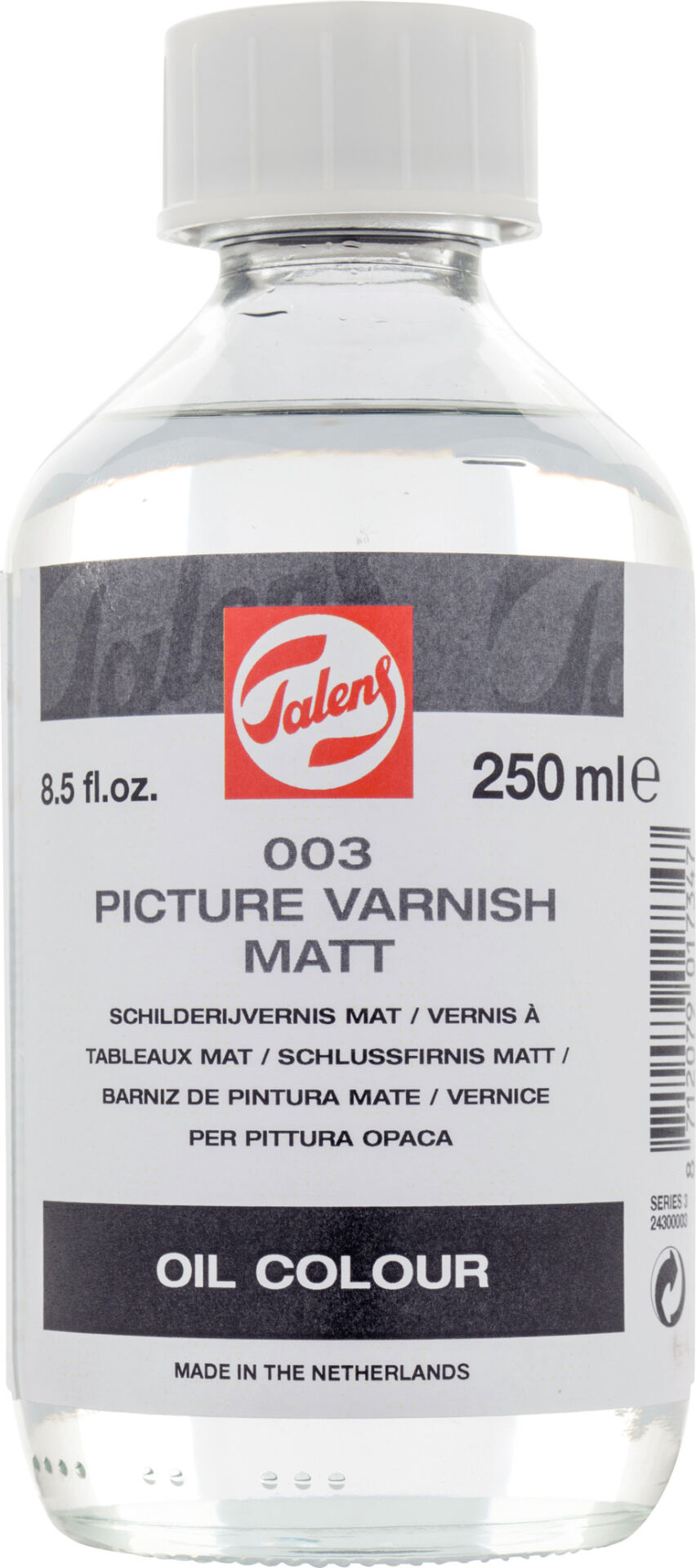 Talens Picture Varnish Matt 250 ml 003 Yağlı Boya Mat Vernik