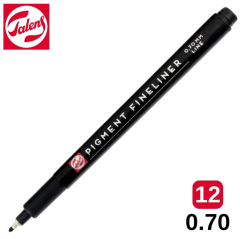 Talens Pigment Fineliner Teknik Çizim Kalemi 12 (0.70 mm)