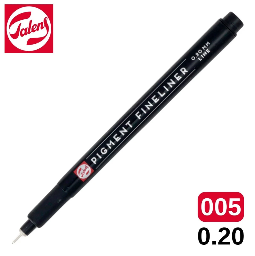 Talens Pigment Fineliner Teknik Çizim Kalemi 005 (0.20 mm)