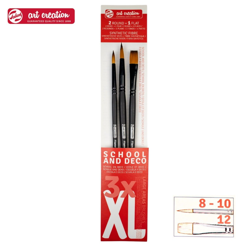 Talens Art Creation Sentetik Fırça Seti School And Deco XL (Extra Large)