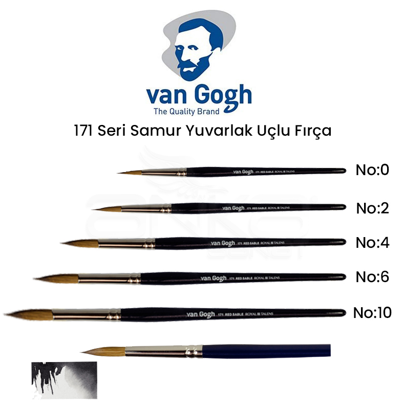 Van Gogh 171 Serisi Samur Yuvarlak Uç Fırça